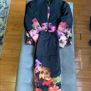 Ted Baker London Jackets & Coats - Printed Bomber & Pencil Skirt Ted Baker London Jackets & Coats - Printed Bomber & Pencil Skirt